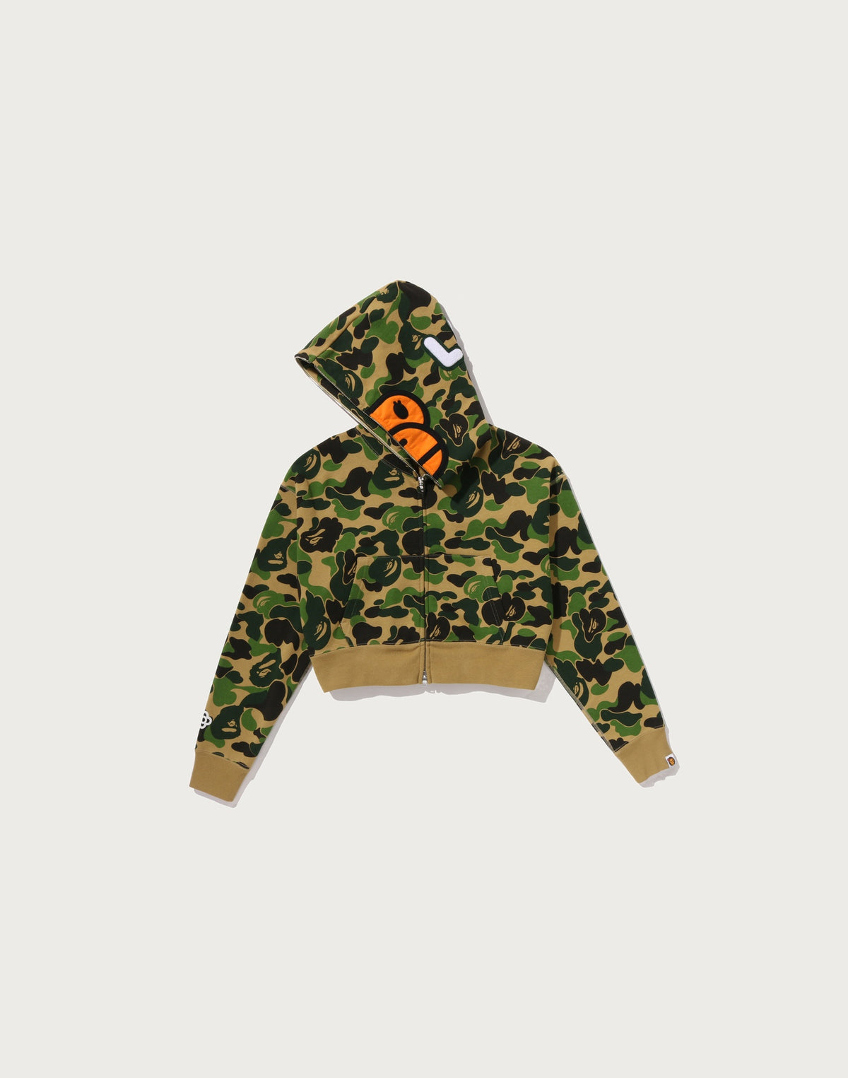 ABC CAMO BABY LISA CROPPED FULL ZIP HOODIE LADIES