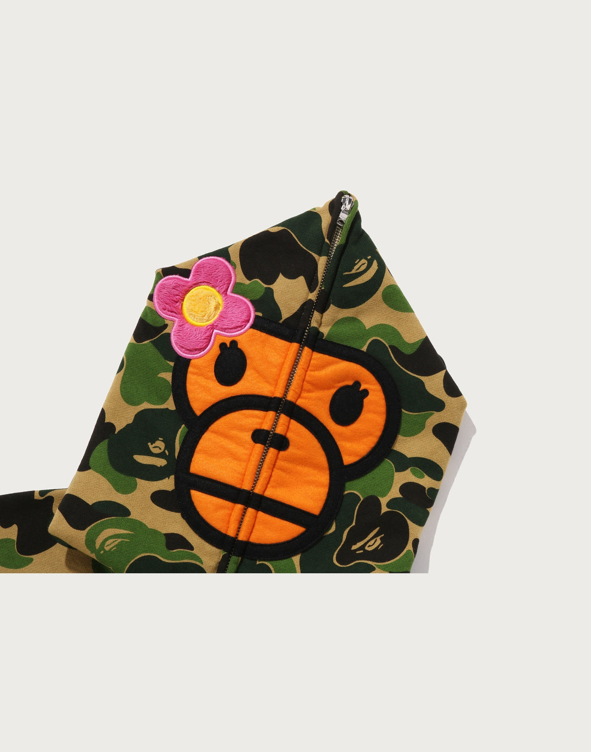 ABC CAMO BABY LISA CROPPED FULL ZIP HOODIE LADIES