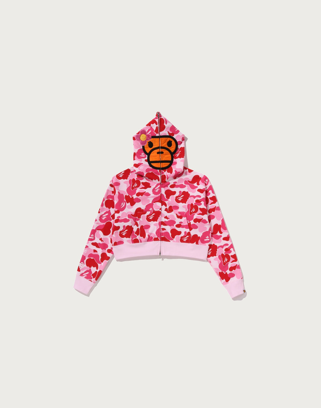 ABC CAMO BABY LISA CROPPED FULL ZIP HOODIE LADIES