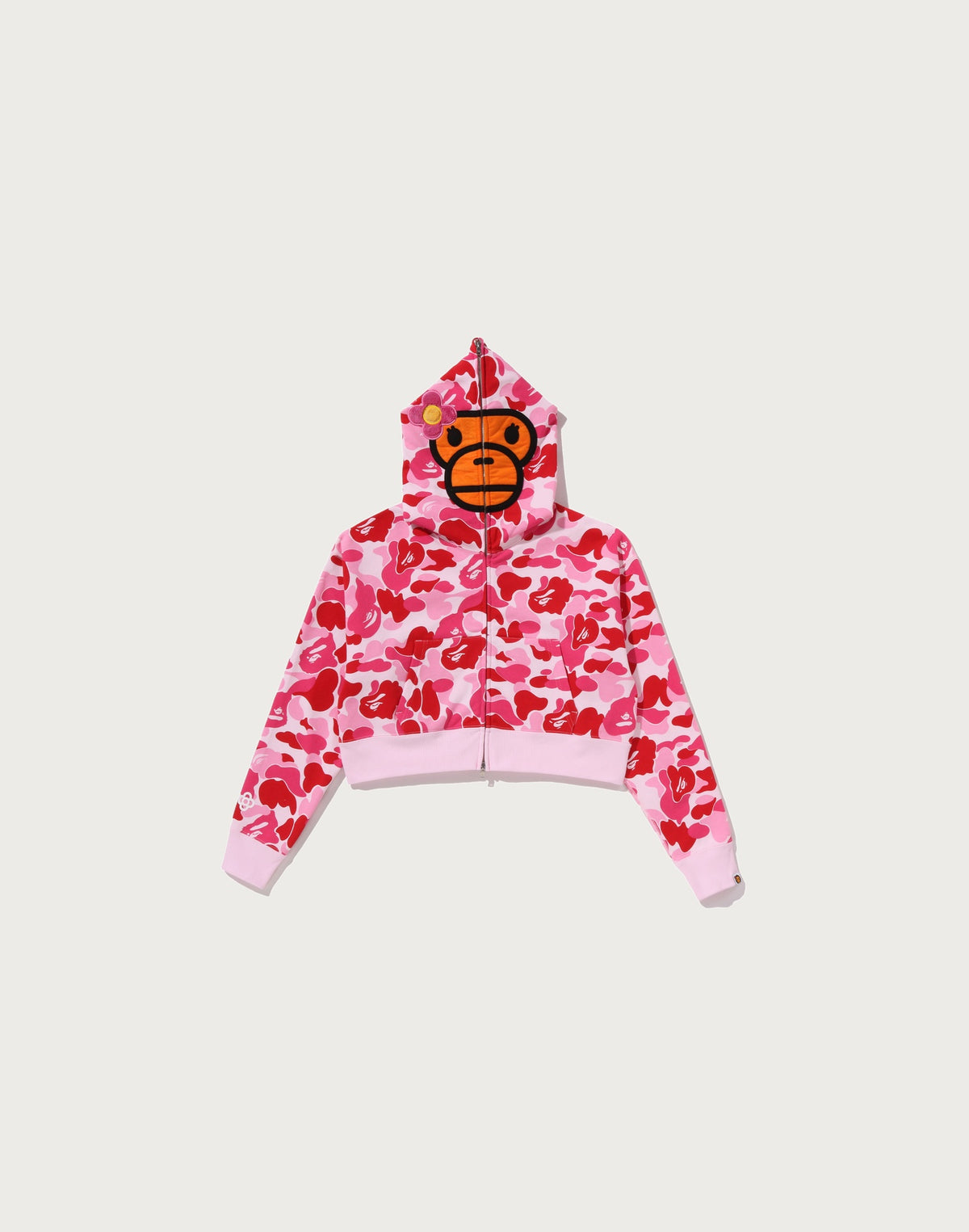 ABC CAMO BABY LISA CROPPED FULL ZIP HOODIE LADIES
