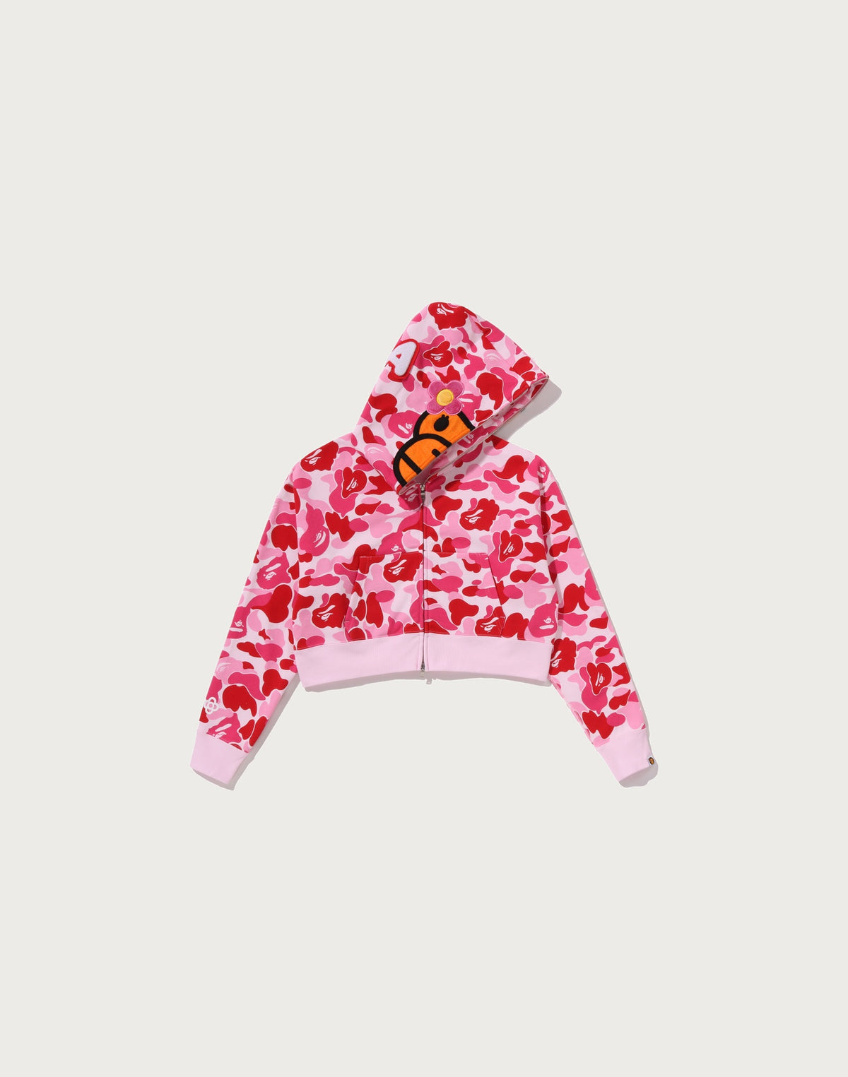 ABC CAMO BABY LISA CROPPED FULL ZIP HOODIE LADIES
