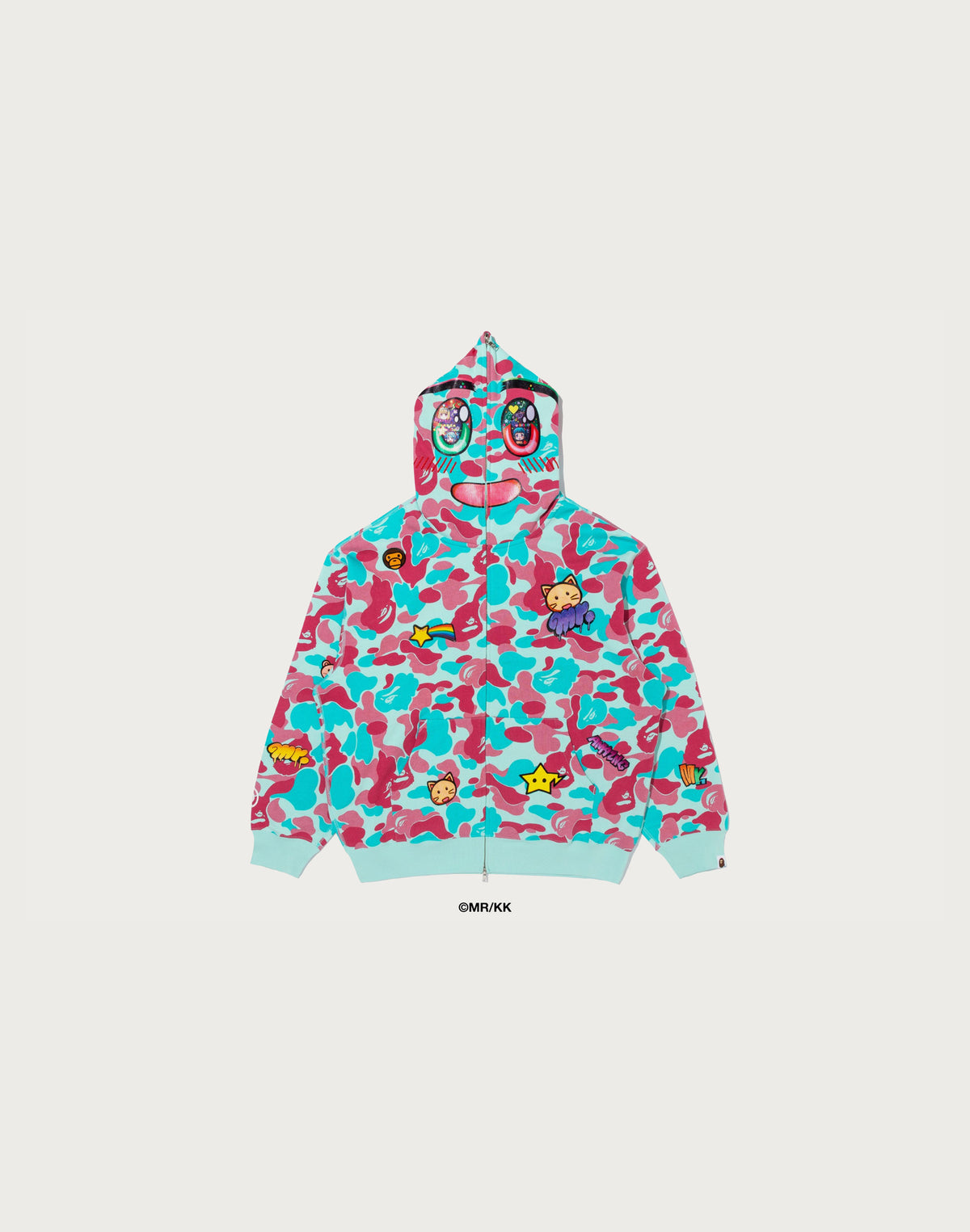 BAPE X MR. MIAMI STORE CAMO RELAXED FIT FULL ZIP HOODIE MENS