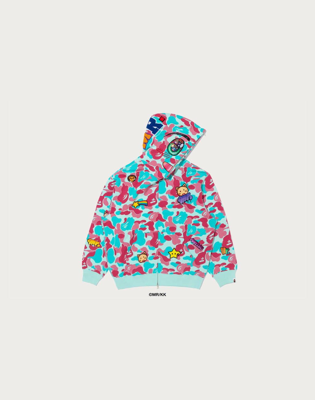 BAPE X MR. MIAMI STORE CAMO RELAXED FIT FULL ZIP HOODIE MENS
