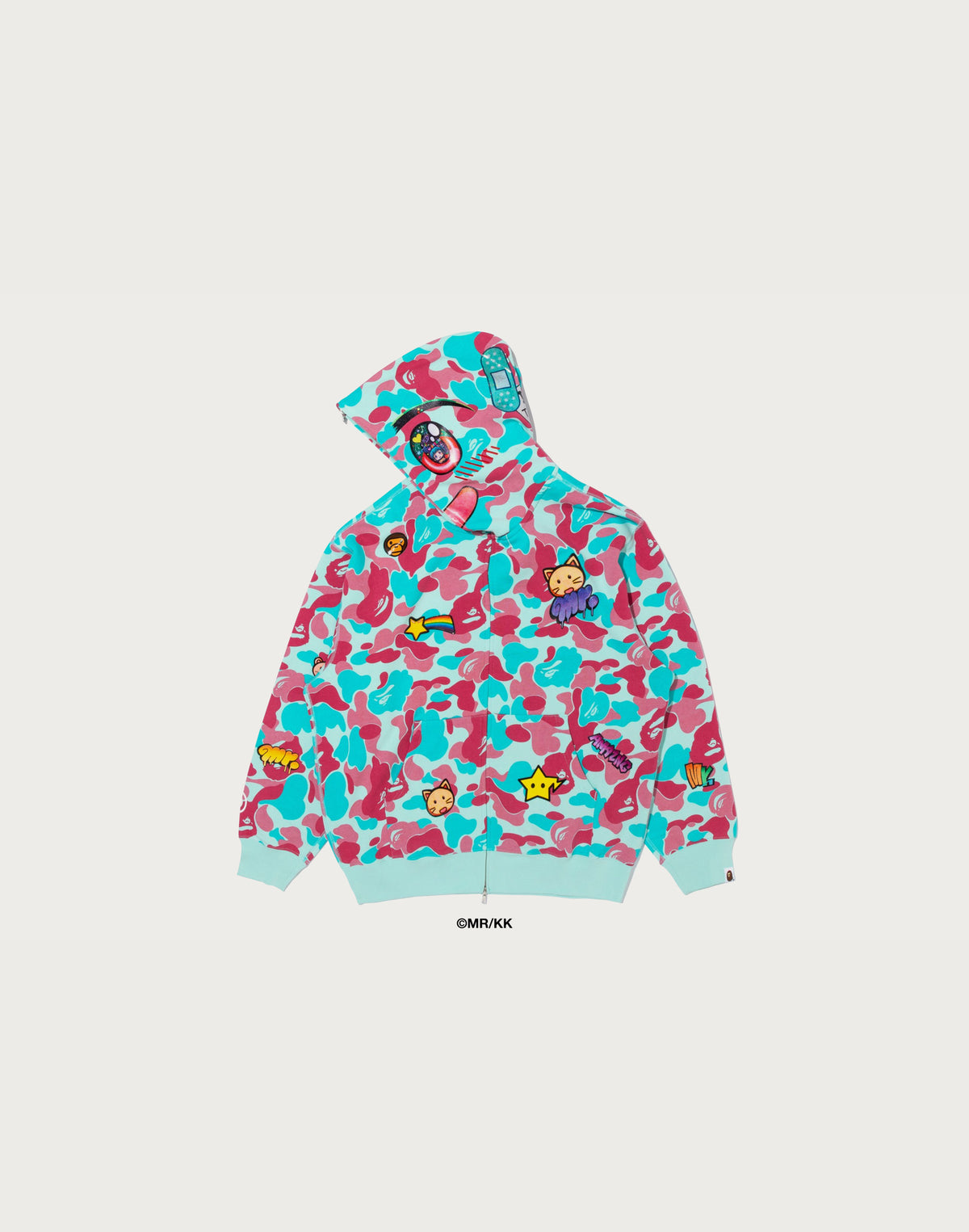BAPE X MR. MIAMI STORE CAMO RELAXED FIT FULL ZIP HOODIE MENS