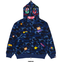BAPE X MR. COLOR CAMO RELAXED FIT FULL ZIP HOODIE MENS