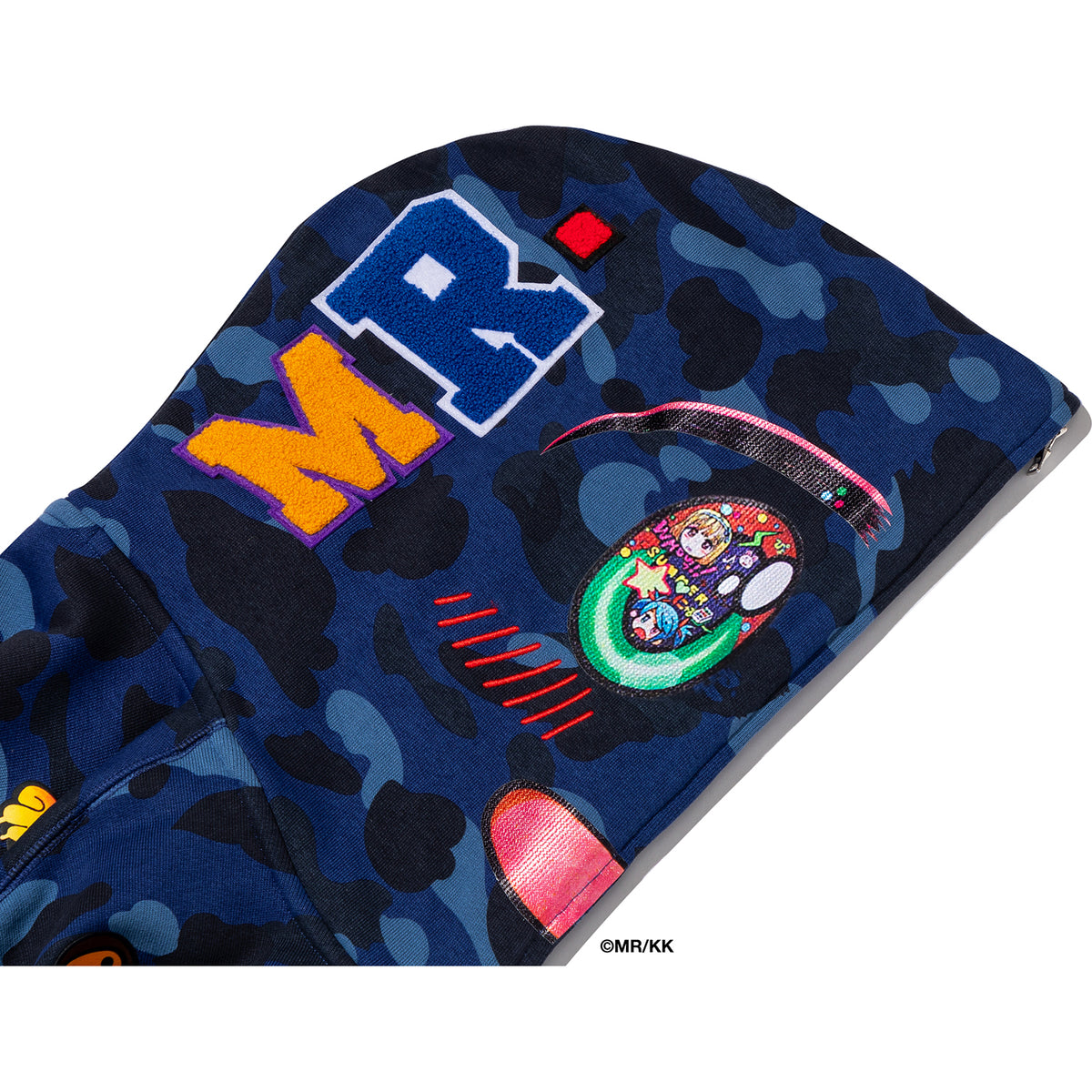 BAPE X MR. COLOR CAMO RELAXED FIT FULL ZIP HOODIE MENS