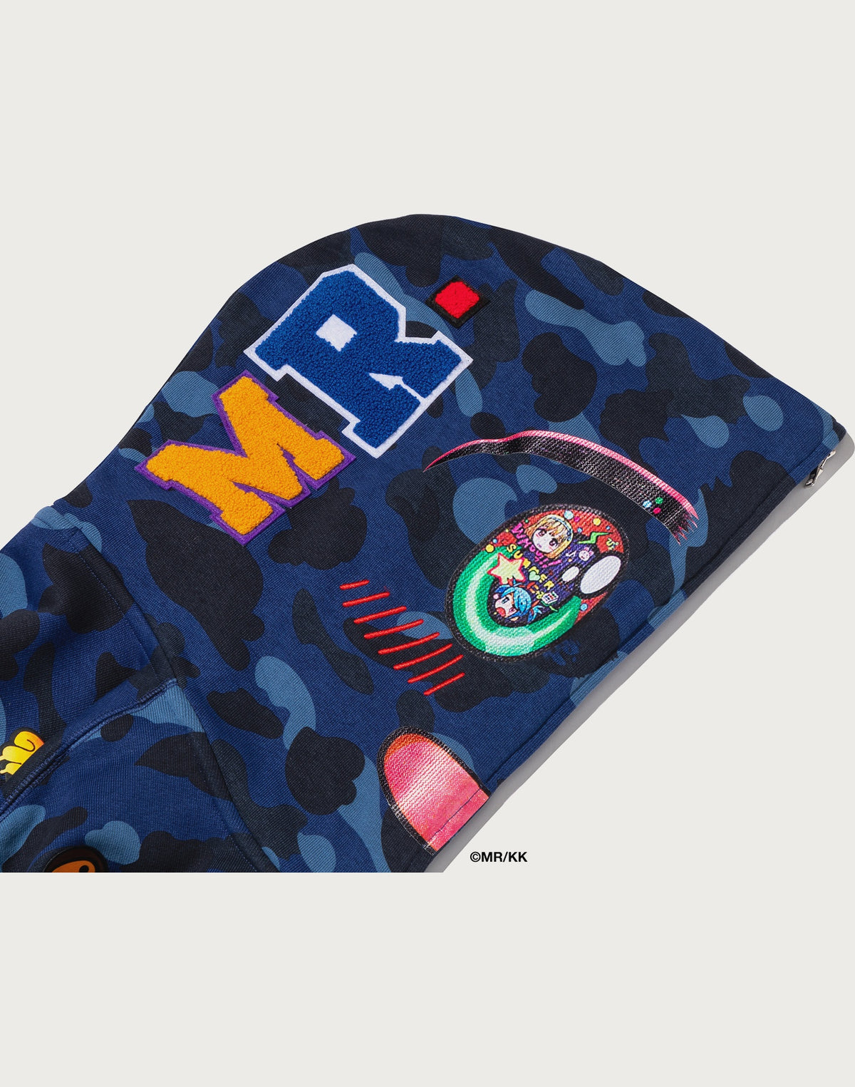 BAPE X MR. COLOR CAMO RELAXED FIT FULL ZIP HOODIE MENS