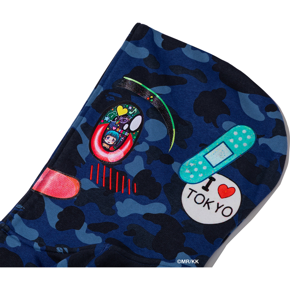 BAPE X MR. COLOR CAMO RELAXED FIT FULL ZIP HOODIE MENS