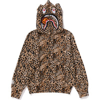 WILD LEOPARD PATTERN MILO SHARK FULL ZIP HOODIE LADIES