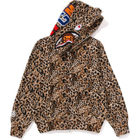 WILD LEOPARD PATTERN MILO SHARK FULL ZIP HOODIE LADIES