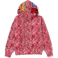 WILD LEOPARD PATTERN MILO SHARK FULL ZIP HOODIE LADIES