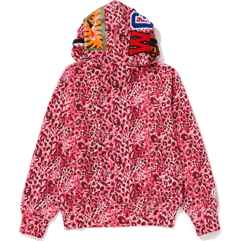 WILD LEOPARD PATTERN MILO SHARK FULL ZIP HOODIE LADIES