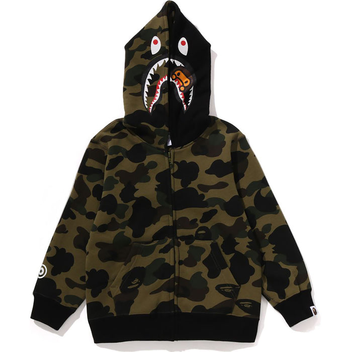1ST CAMO MILO SHARK ZIP HOODIE KIDS