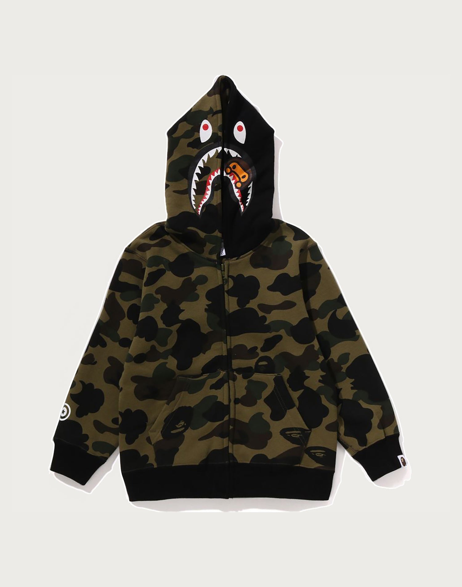 1ST CAMO MILO SHARK ZIP HOODIE KIDS