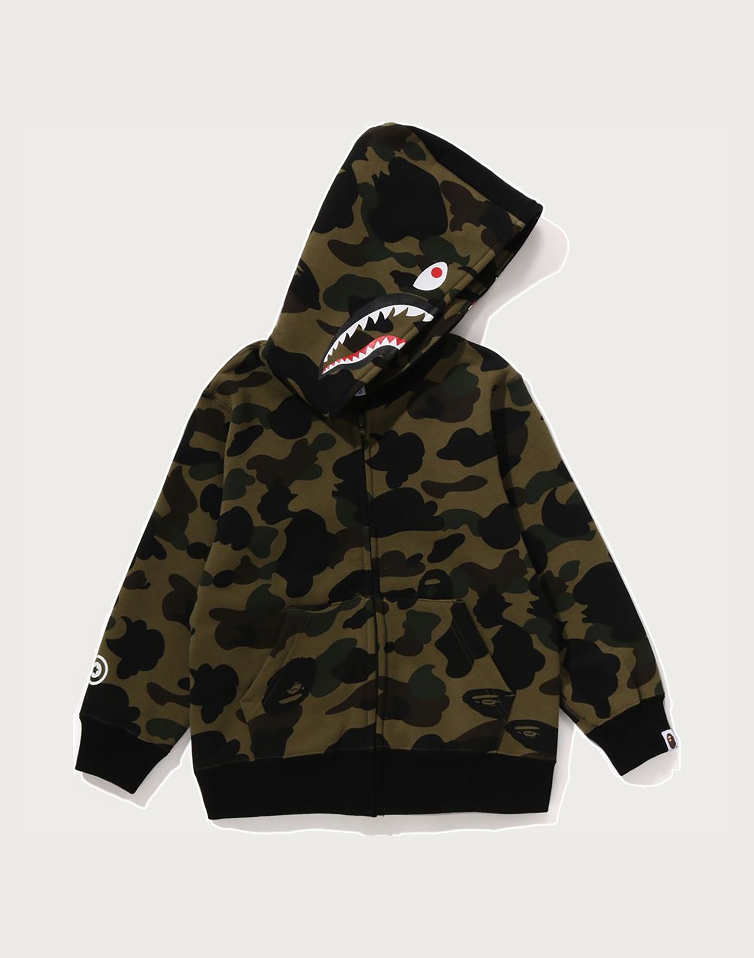 1ST CAMO MILO SHARK ZIP HOODIE KIDS