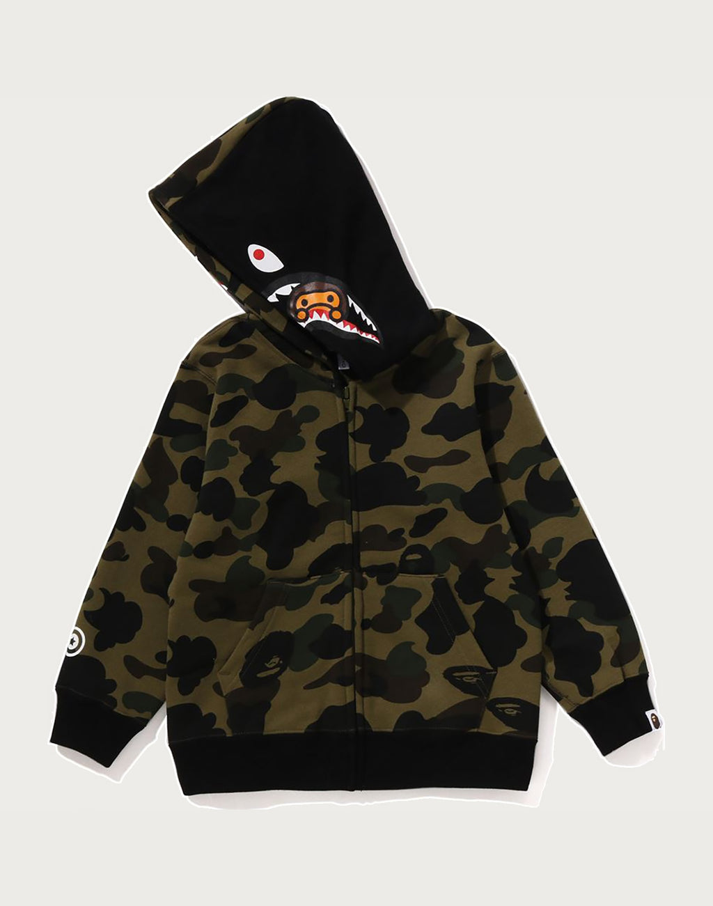 1ST CAMO MILO SHARK ZIP HOODIE KIDS