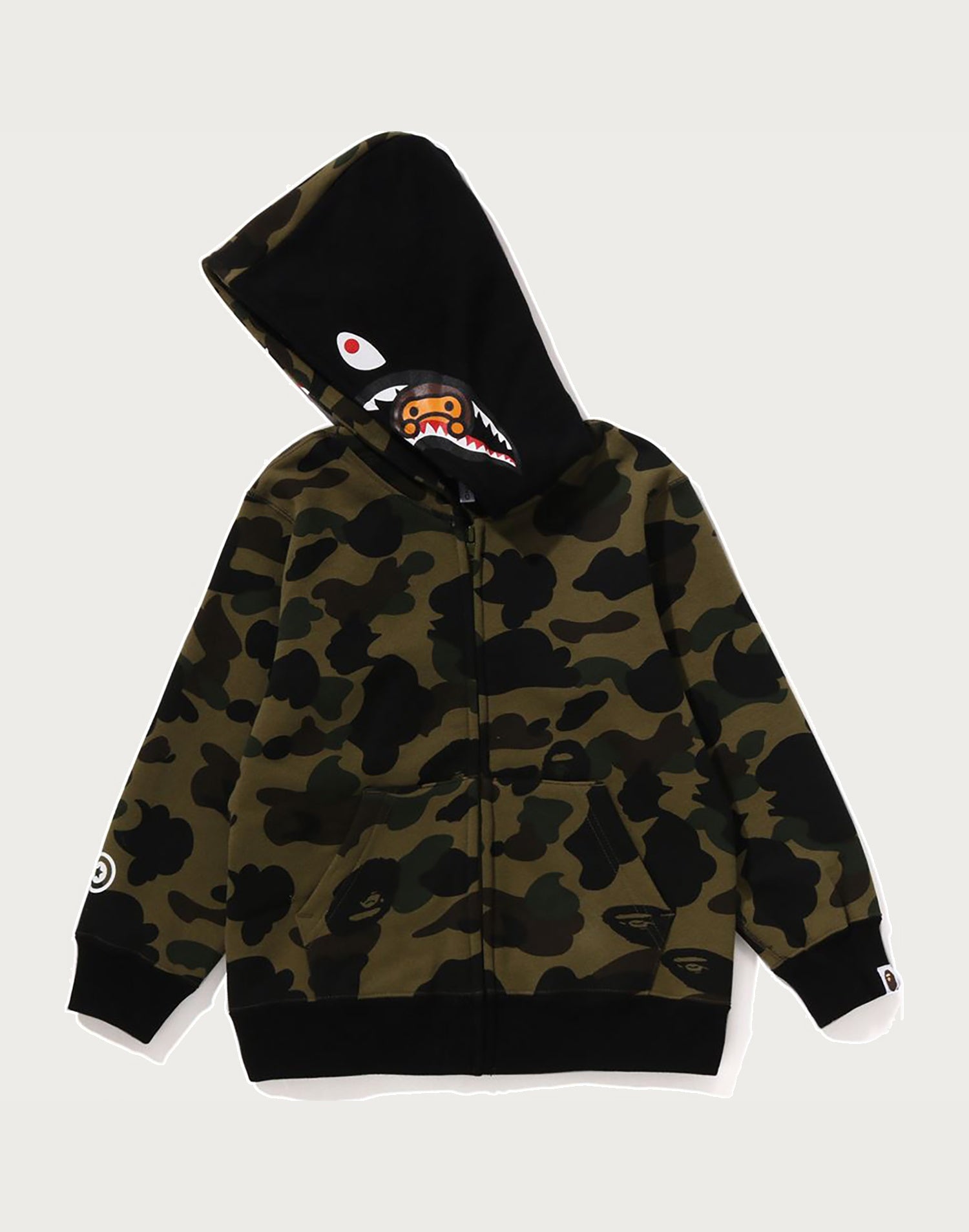 1ST CAMO MILO SHARK ZIP HOODIE KIDS