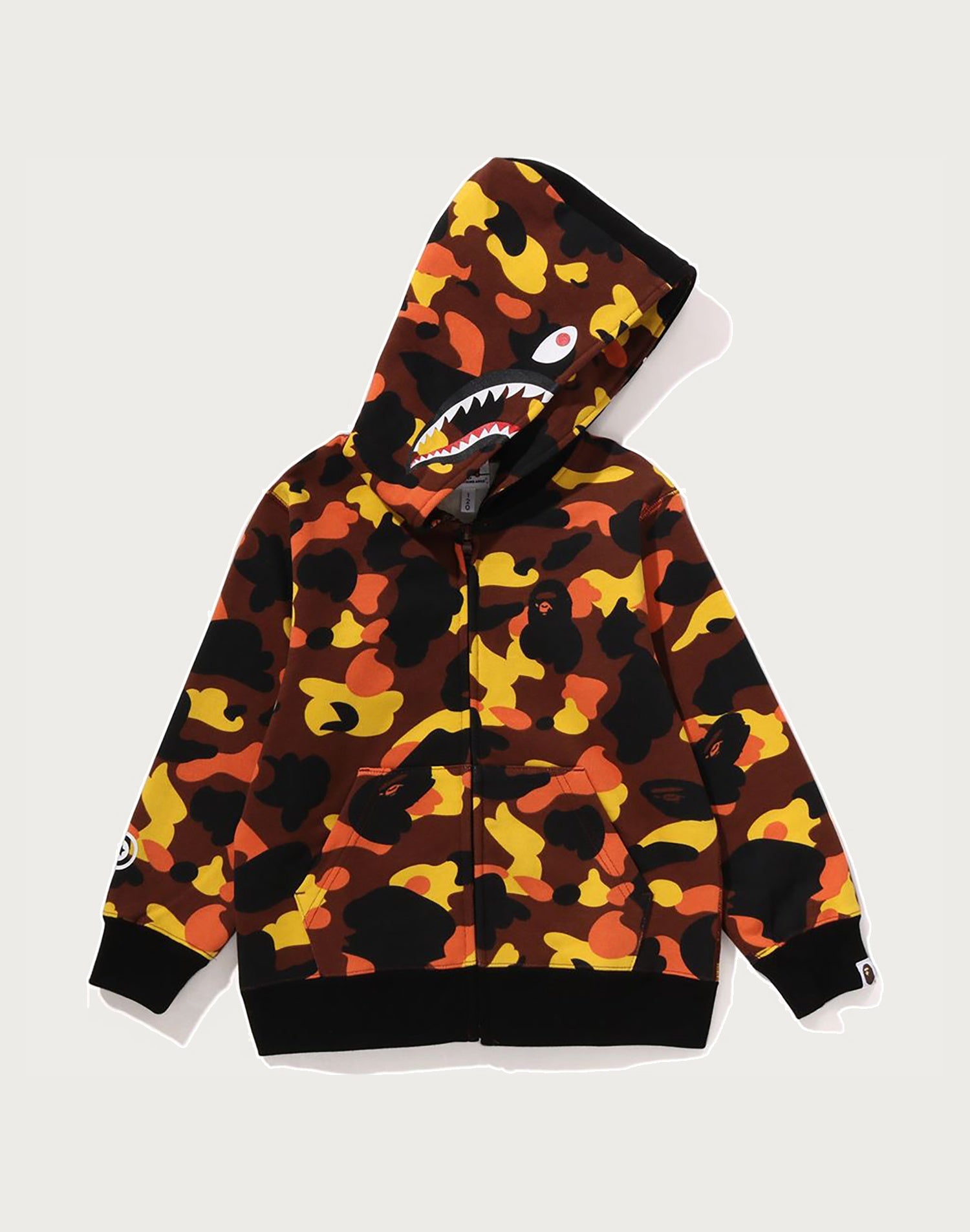 1ST CAMO MILO SHARK ZIP HOODIE KIDS