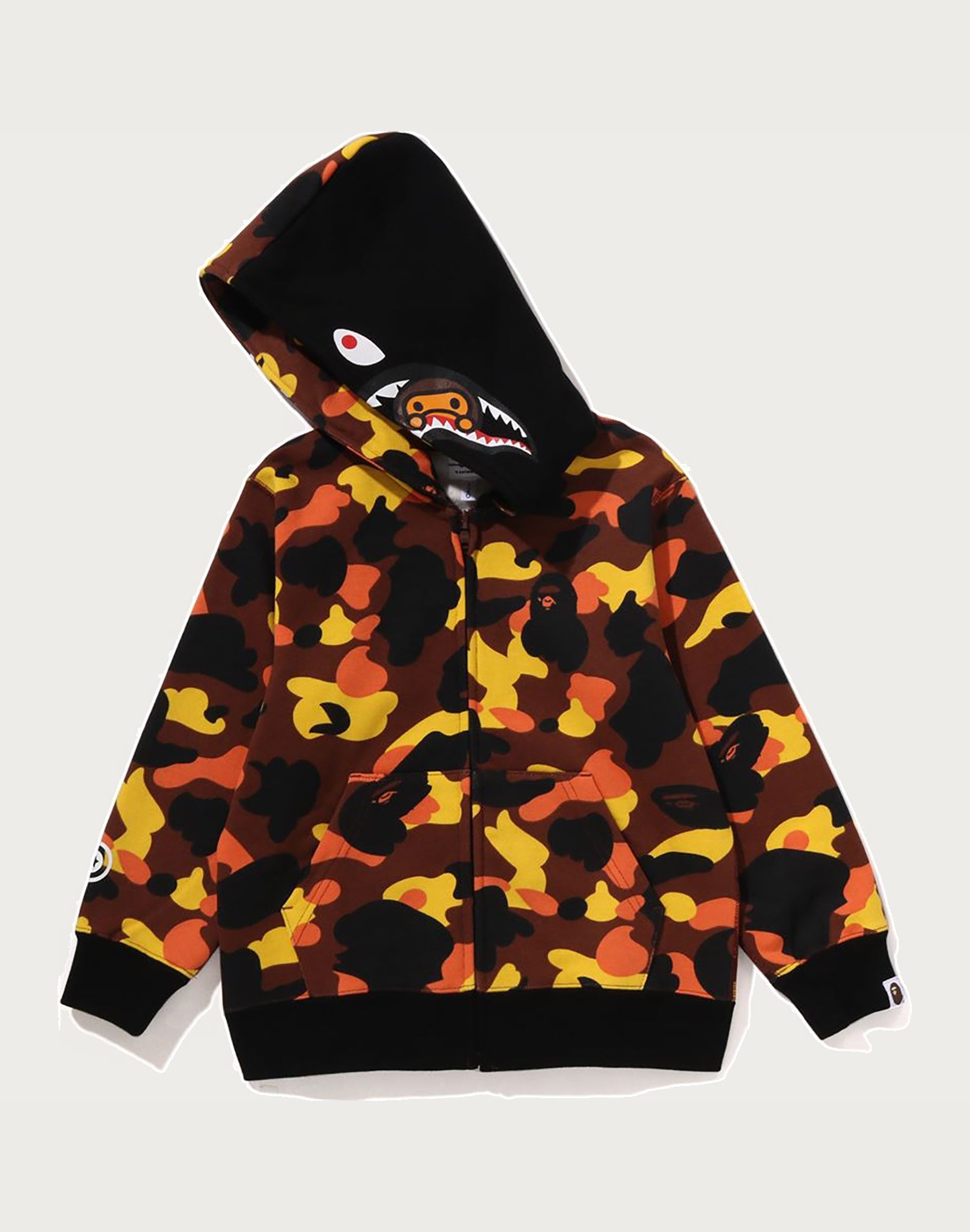 1ST CAMO MILO SHARK ZIP HOODIE KIDS