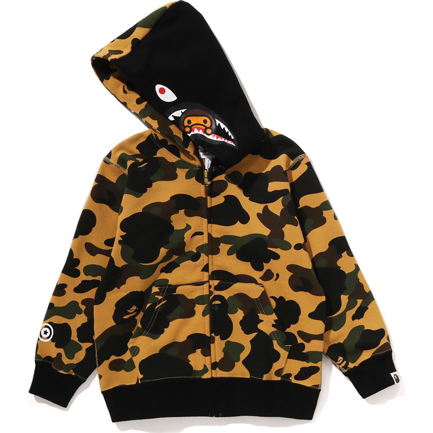 1ST CAMO MILO SHARK ZIP HOODIE KIDS – us.bape.com