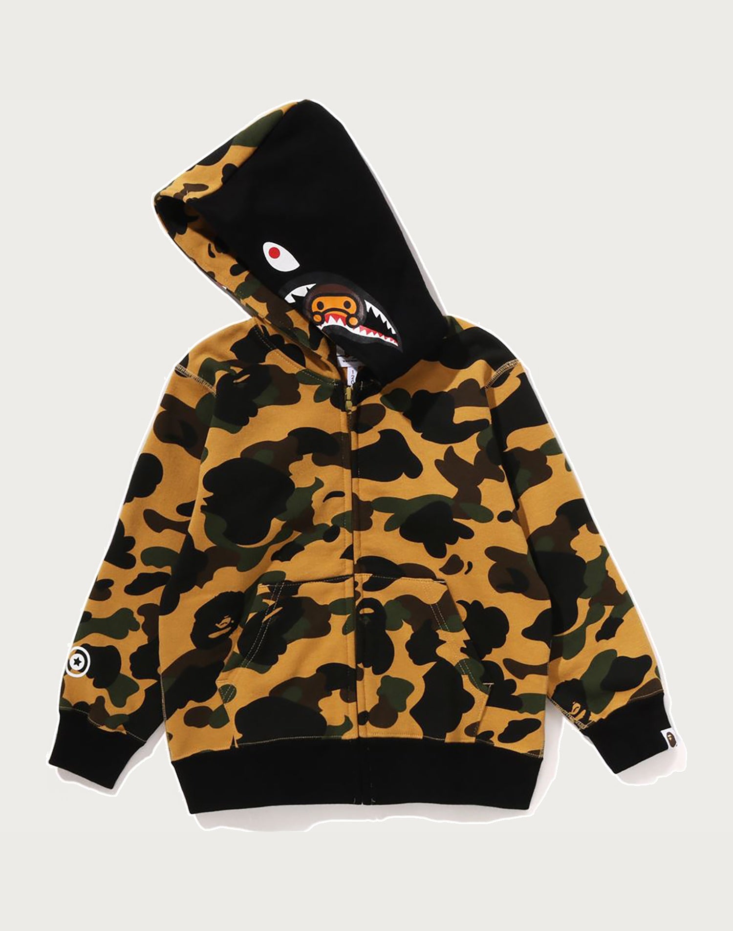 1ST CAMO MILO SHARK ZIP HOODIE KIDS