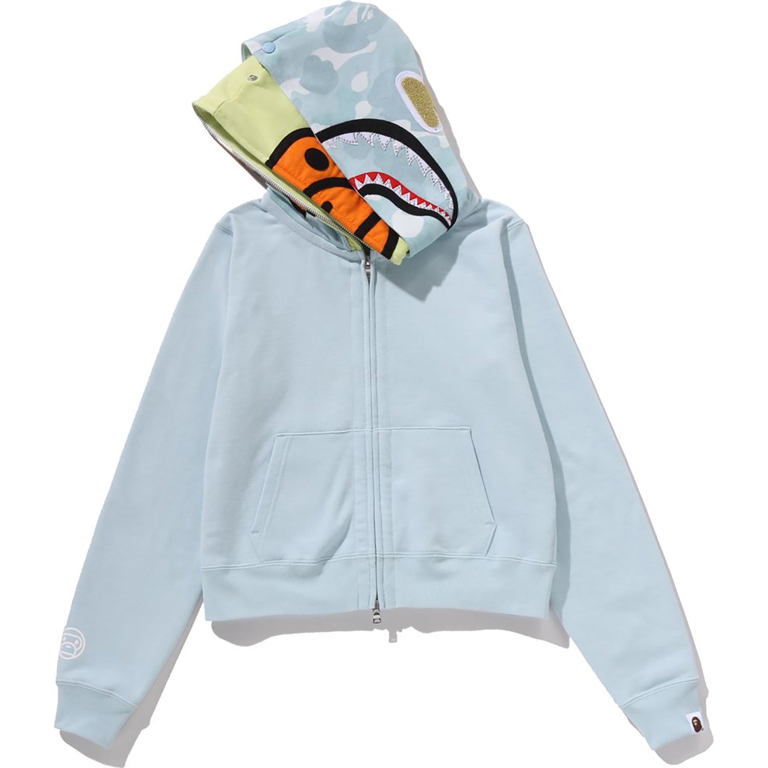 コノリリ着用! MILO SHARK FULLZIP DOUBLE HOODIE MILO SHARK CROPPED FULL ZIP DOUBLE HOODIE LADIES – us.bape.com