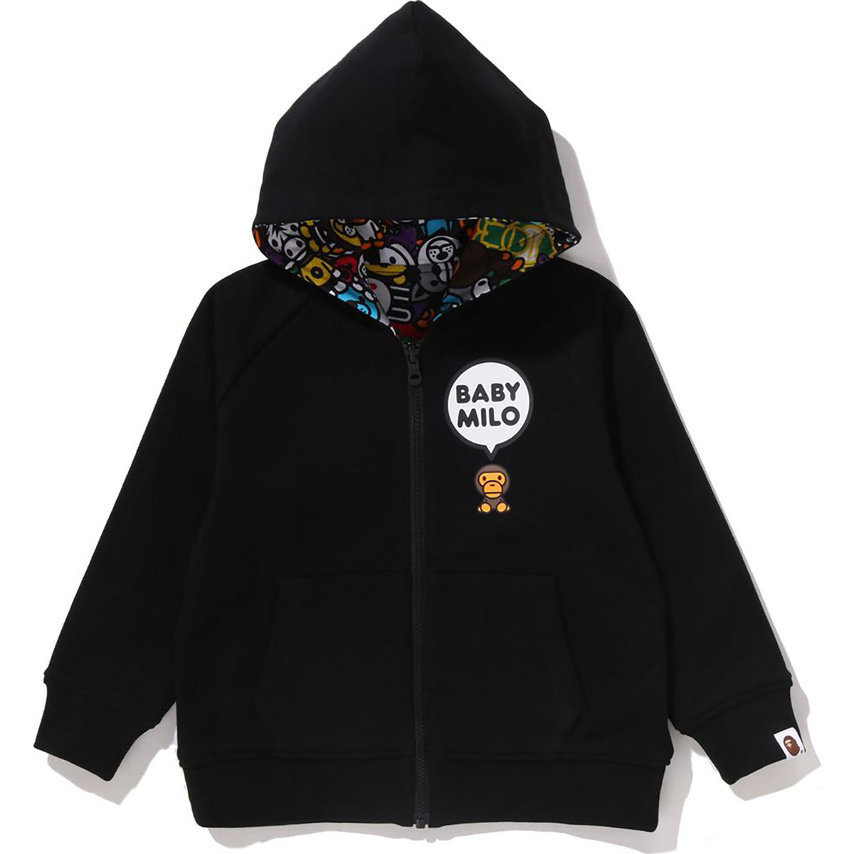 BABY MILO PATTERN REVERSIBLE ZIP HOODIE KIDS