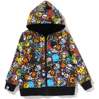 BABY MILO PATTERN REVERSIBLE ZIP HOODIE KIDS