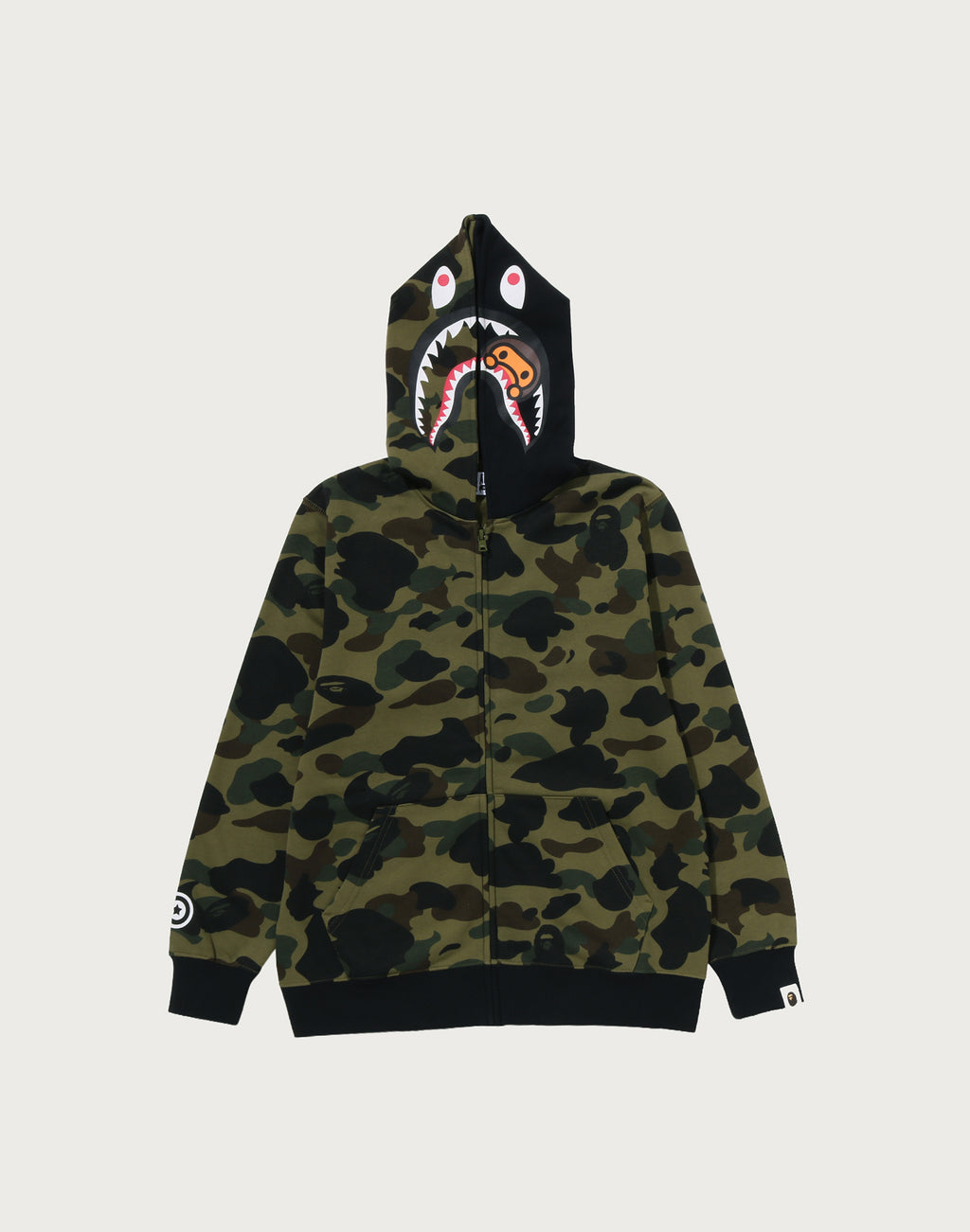 1ST CAMO MILO SHARK ZIP HOODIE JR KIDS