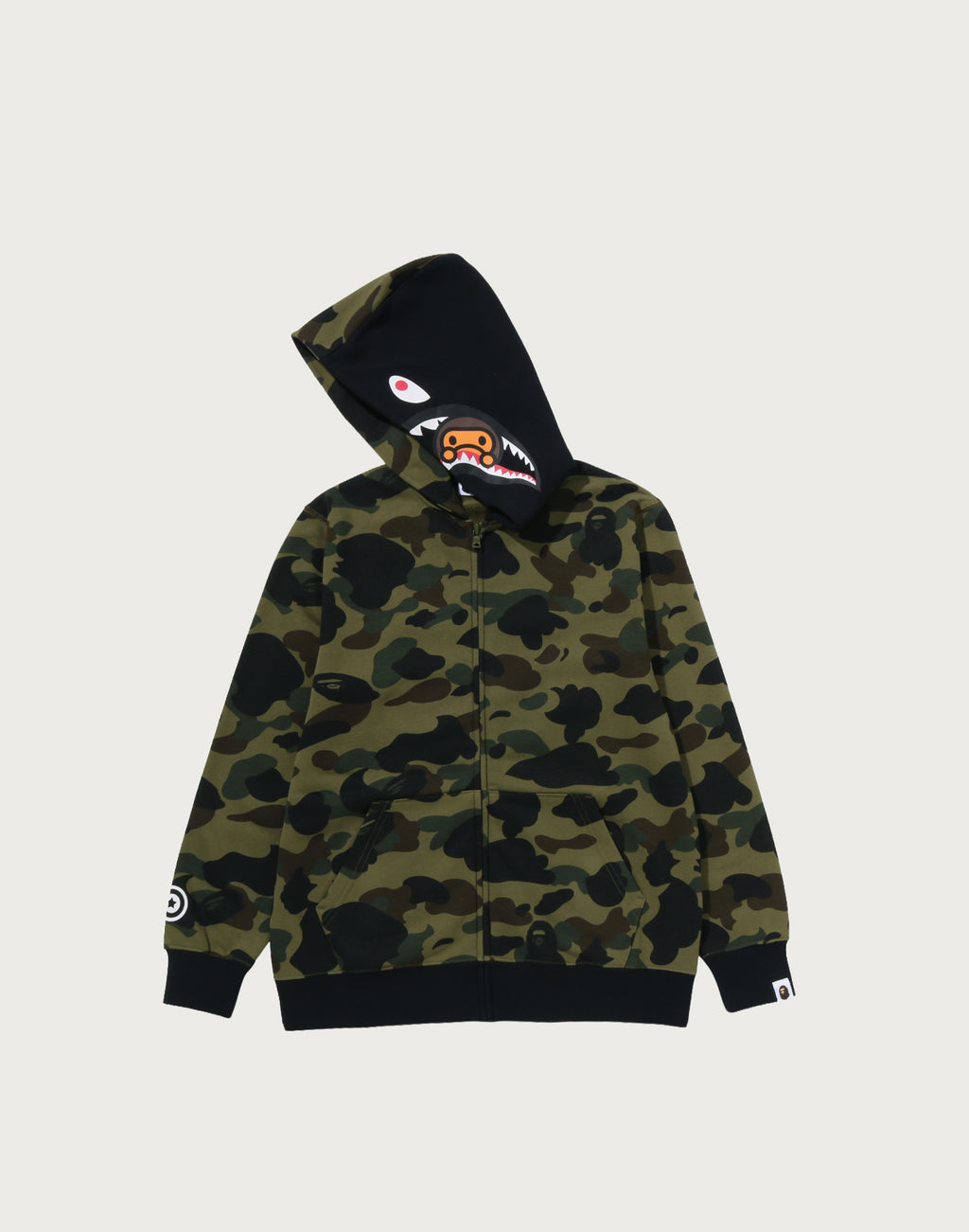 1ST CAMO MILO SHARK ZIP HOODIE JR KIDS