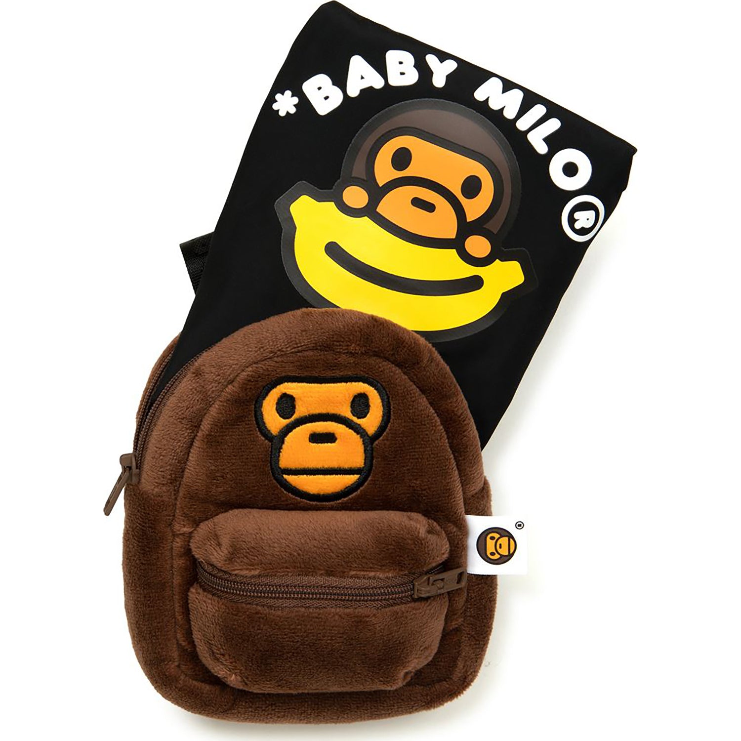 Bundle of A popular bathing ape bape camo mini tote crossbody + baby milo pouch keychain