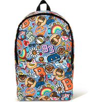 BADGE PATTERN LARGE BACKPACK