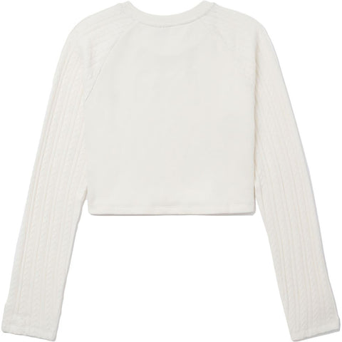 APEE FABRIC MIXED LONG SLEEVE RAGLAN JUMPER LADIES