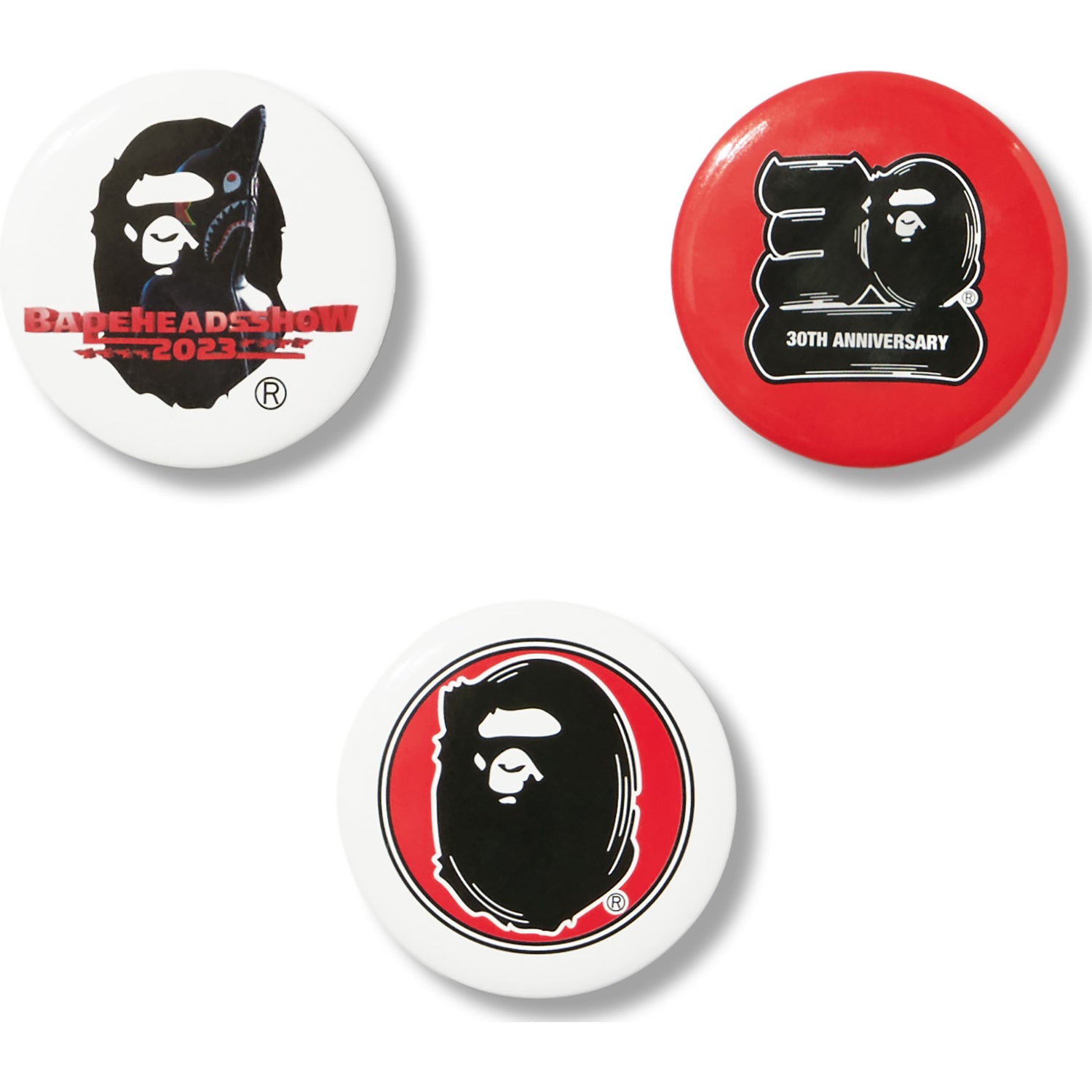 BAPE HEADS SHOW BAPE PIN SET – us.bape.com