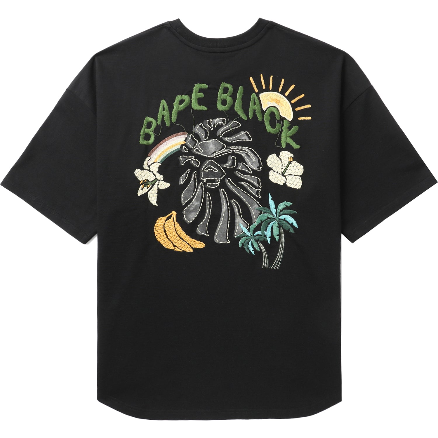 Bape Black Embroidery Tee Mens 1J20 109 012 White 2XL