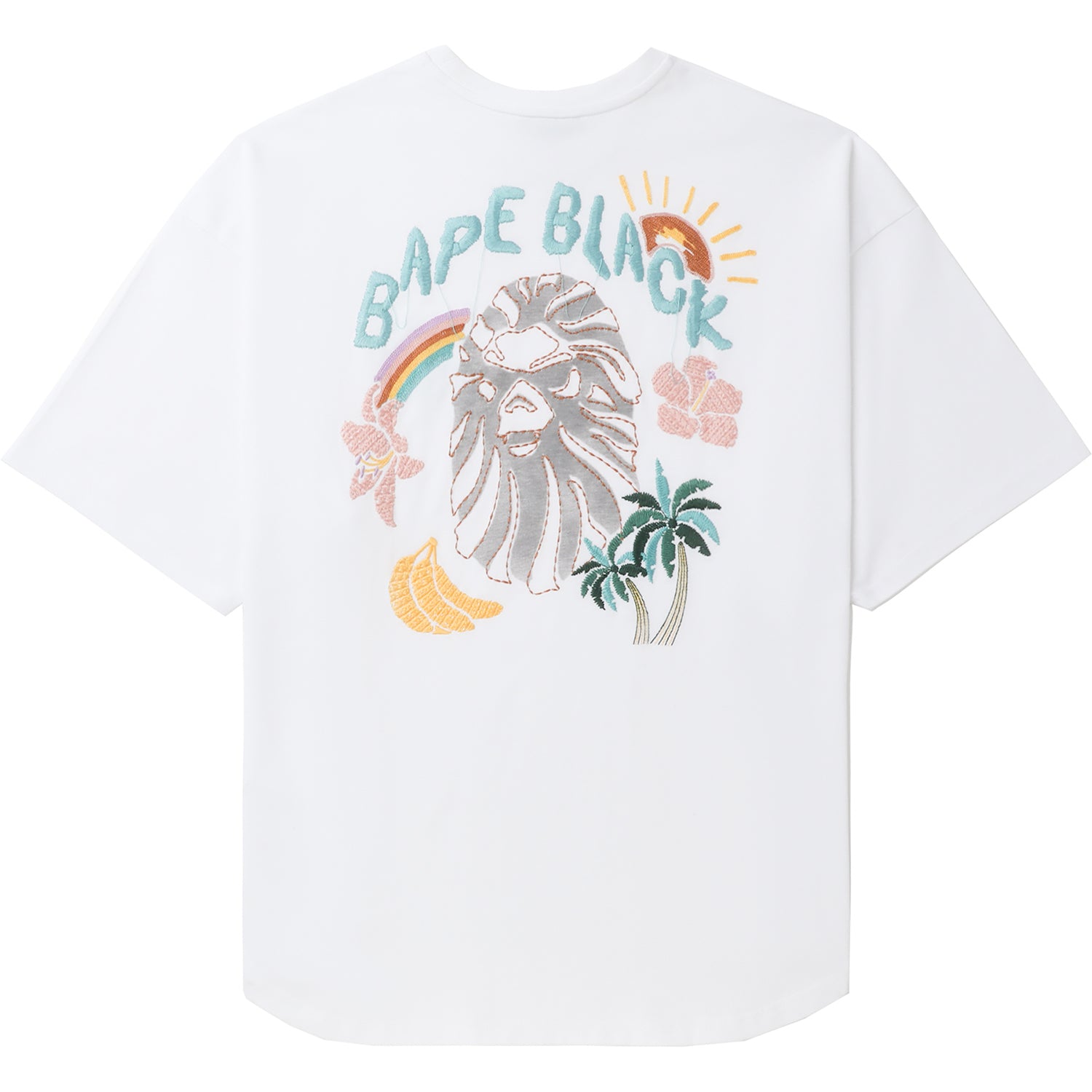 BAPE BLACK EMBROIDERY TEE MENS