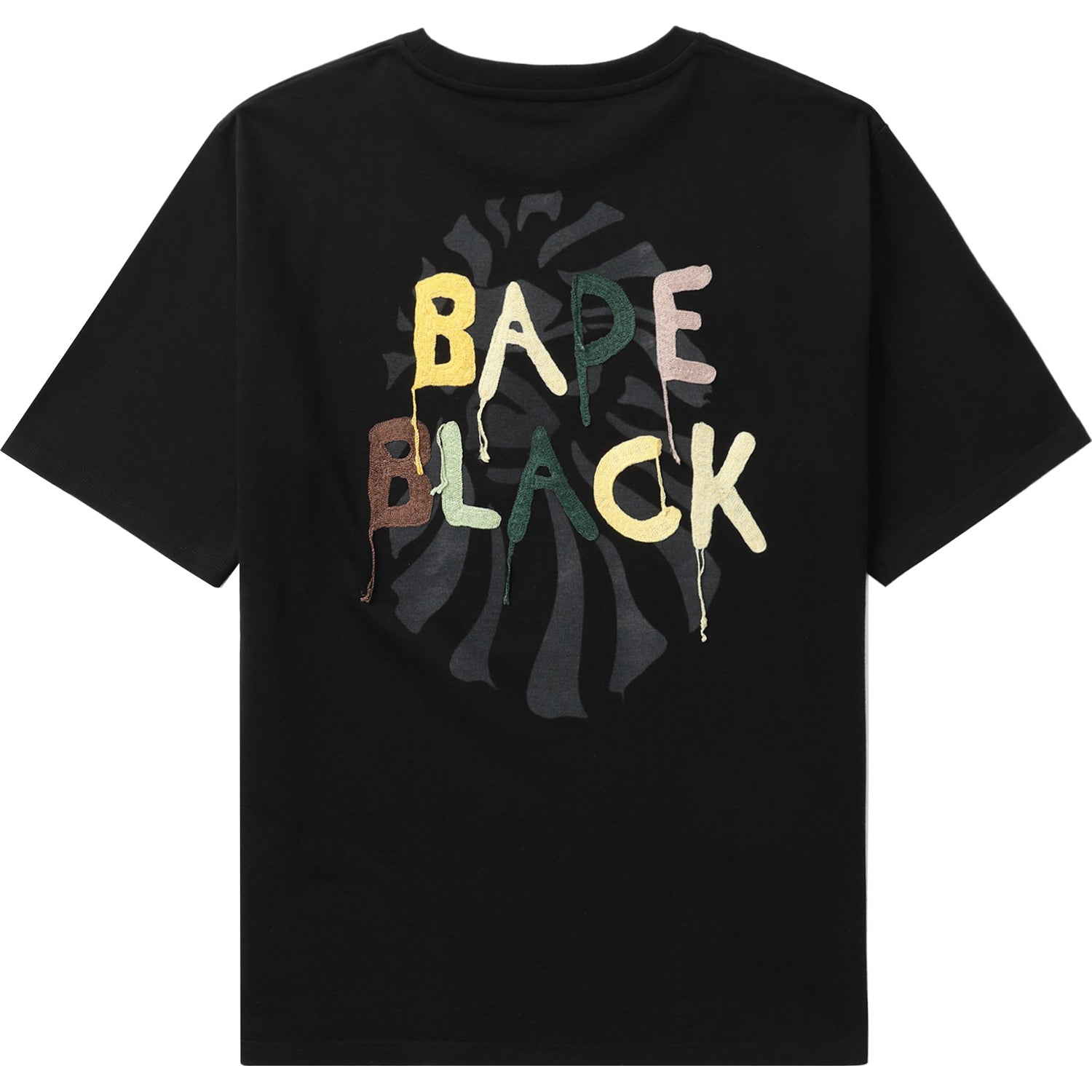 BAPE BLACK EMBROIDERY TEE MENS