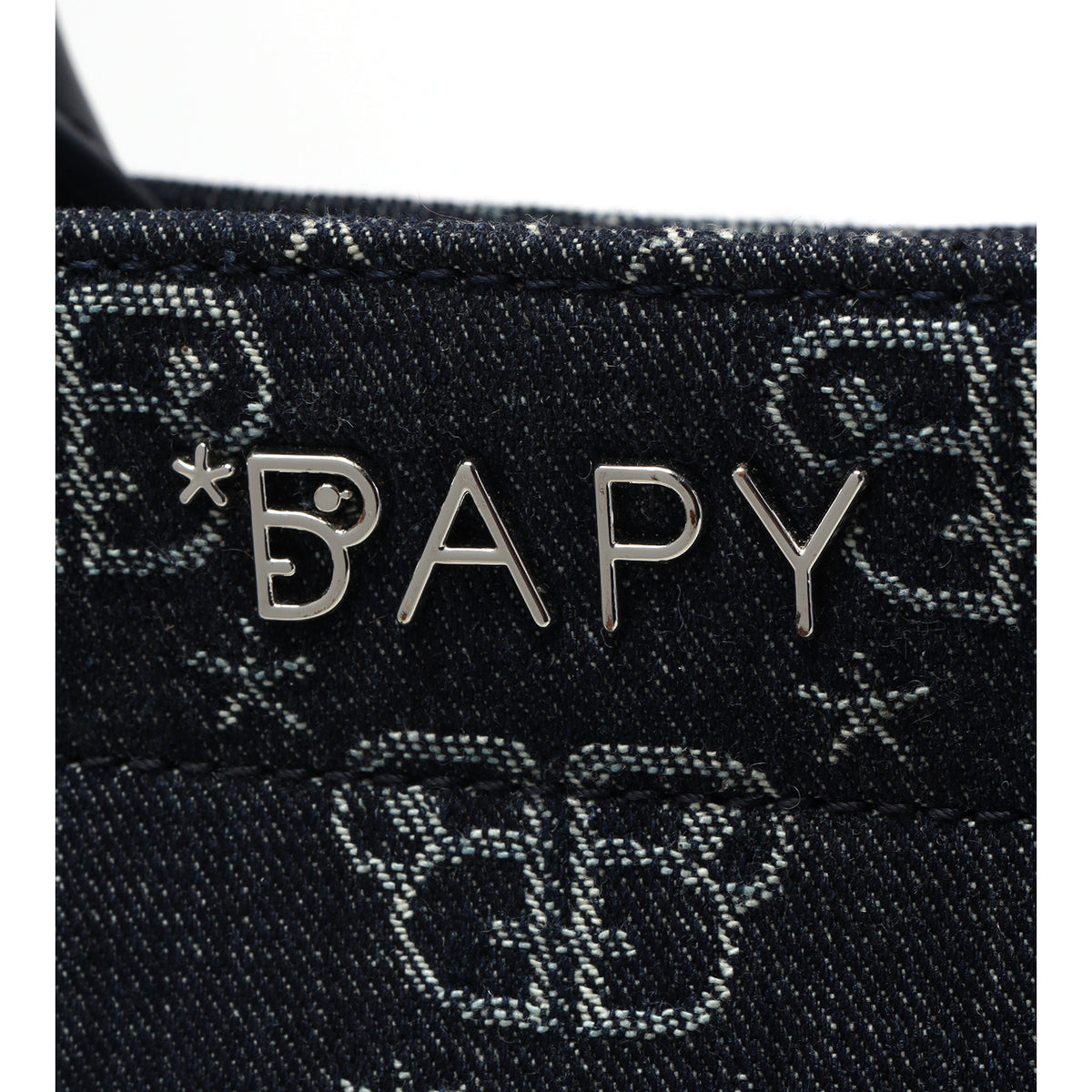 BAPY MONOGRAM DENIM SHOPPER LADIES