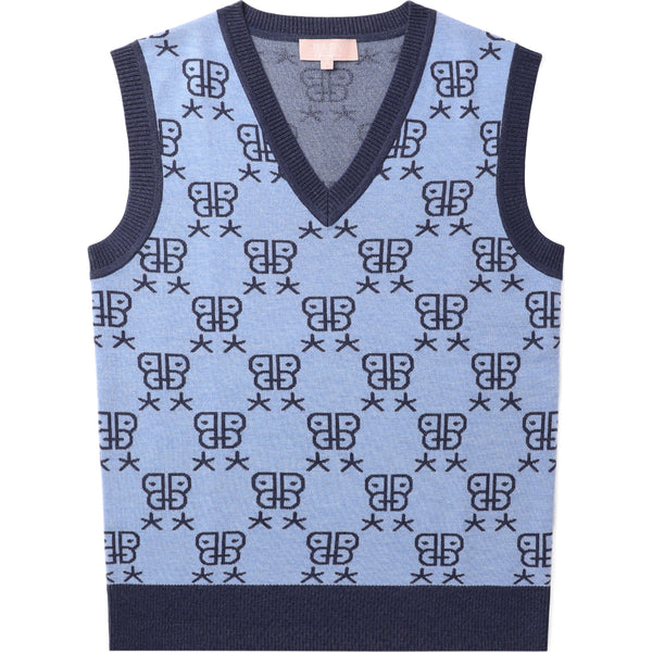 BAPY MONOGRAM KNIT VEST LADIES | us.bape.com