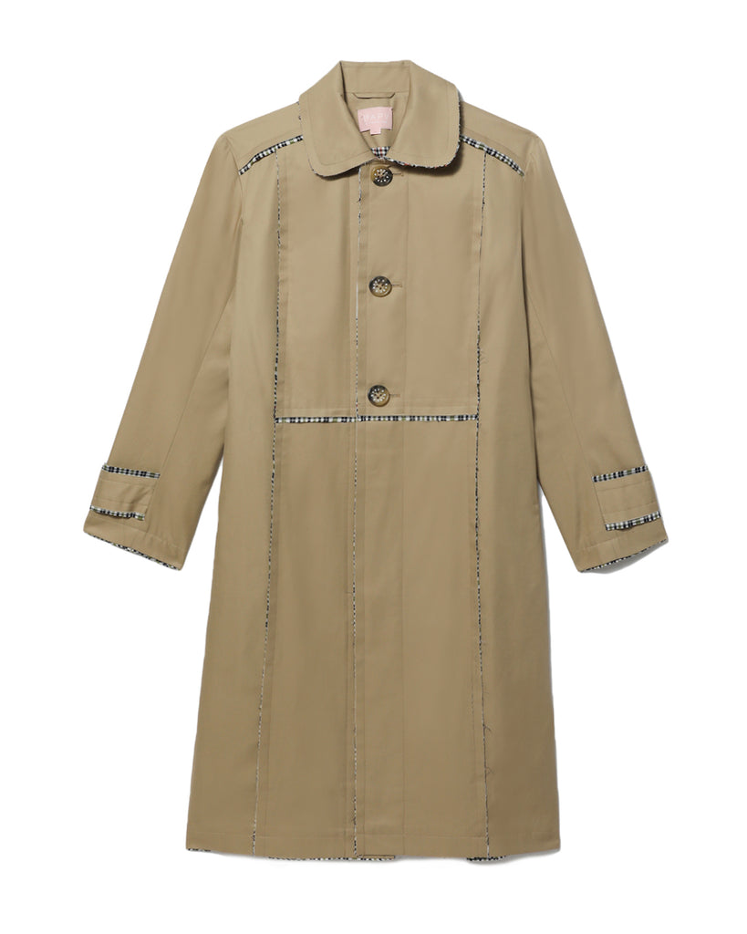 BAPY CHECK EDGES TRENCH LADIES