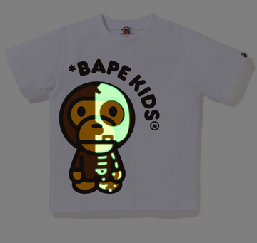 BABY MILO SKULL GLOW IN THE DARK TEE KIDS