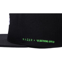 RAZER X A BATHING APE SNAP BACK CAP MENS