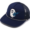 STA APE HEAD LEATHER PATCHED MESH CAP MENS | us.bape.com