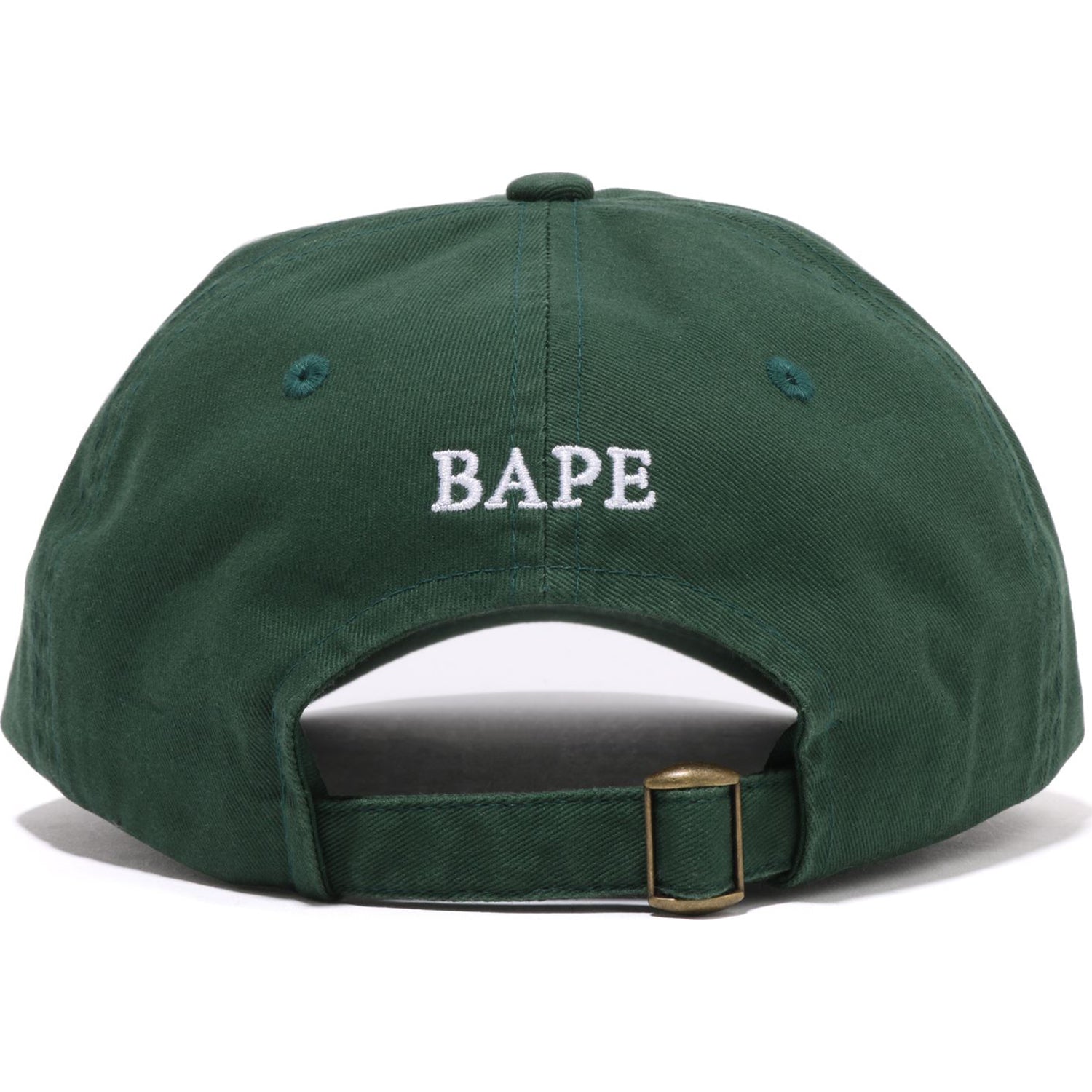 BAPE A Bathing Ape One Point Embroidered Panel 2024 Polo Cap Strap Dad Hat Olive