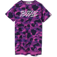 COLOR CAMO BAPE LONG LENGTH TEE LADIES