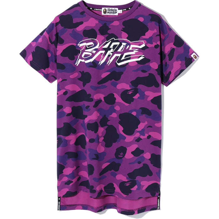COLOR CAMO BAPE LONG LENGTH TEE LADIES