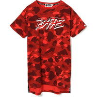 COLOR CAMO BAPE LONG LENGTH TEE LADIES