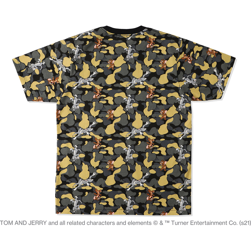 BAPE® X TOM AND JERRY CAMO MADISON AVENUE TEE MENS | us.bape.com