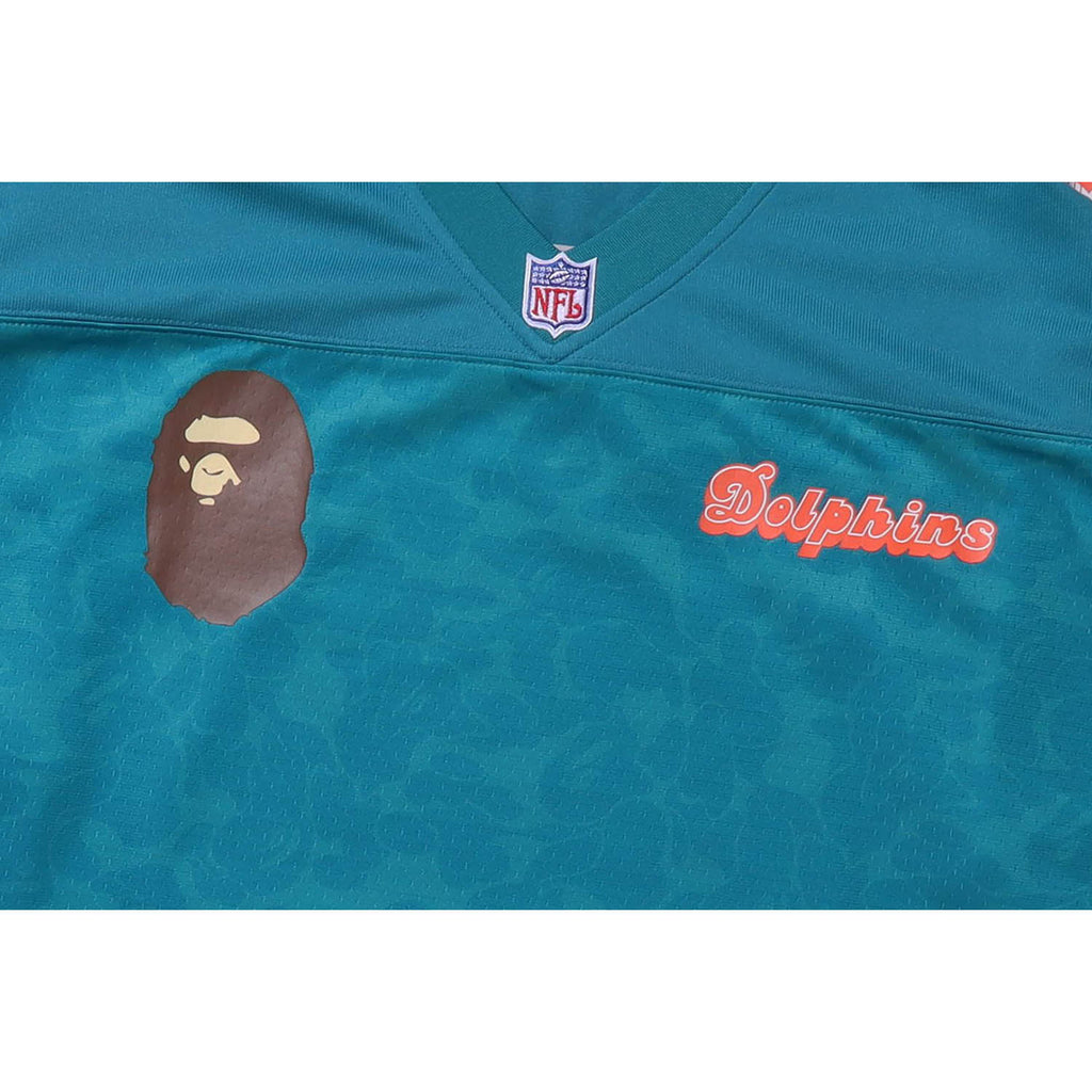 Bape x Mitchell & Ness NFL Miami Dolphins Legacy Jersey Mens 1H73-109-904 / Green / Small