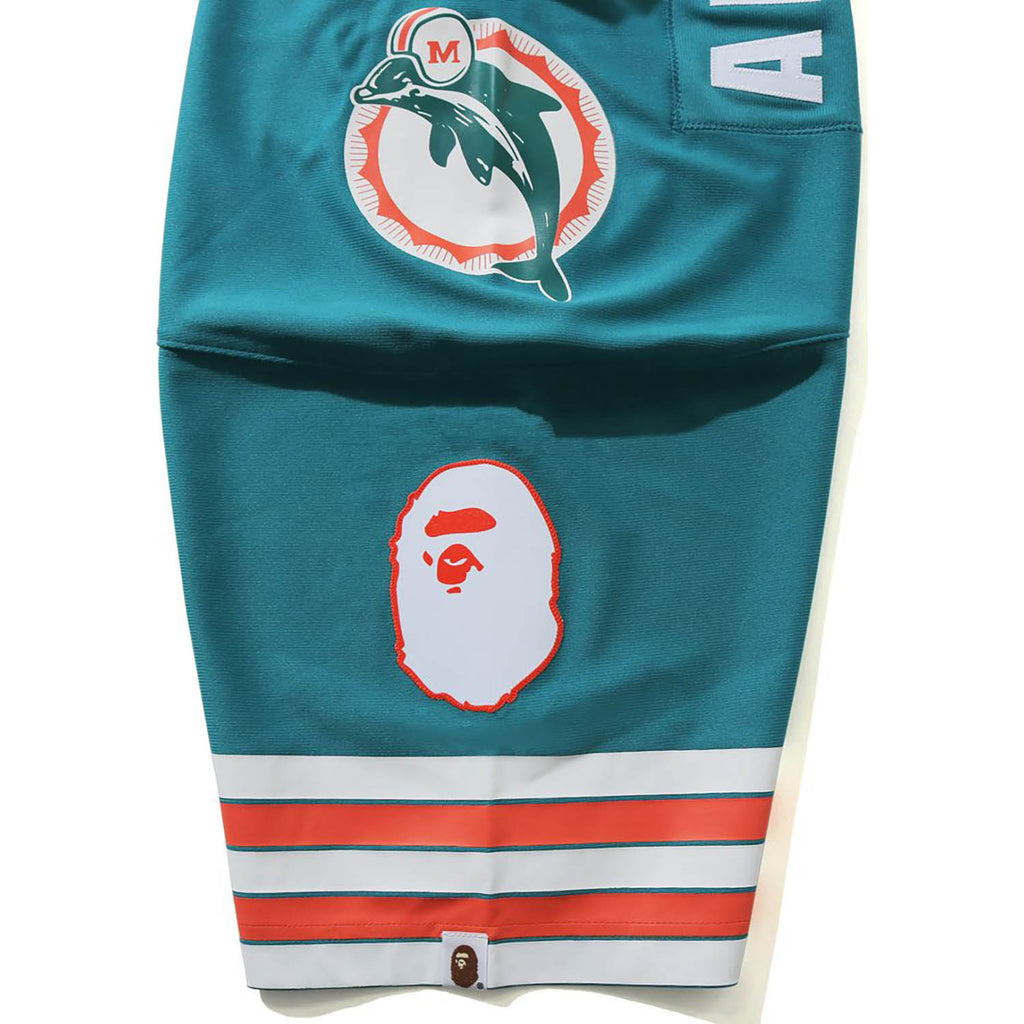 BAPE X MITCHELL & NESS NFL MIAMI DOLPHINS LEGACY JERSEY MENS | us